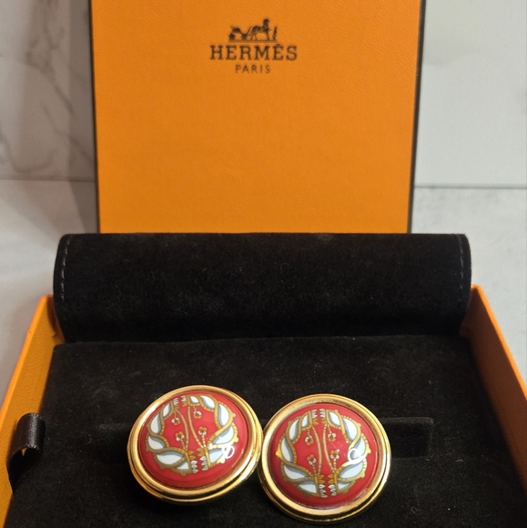 Hermès Gold-Plated Clip-On Earrings - Picture 2 of 6
